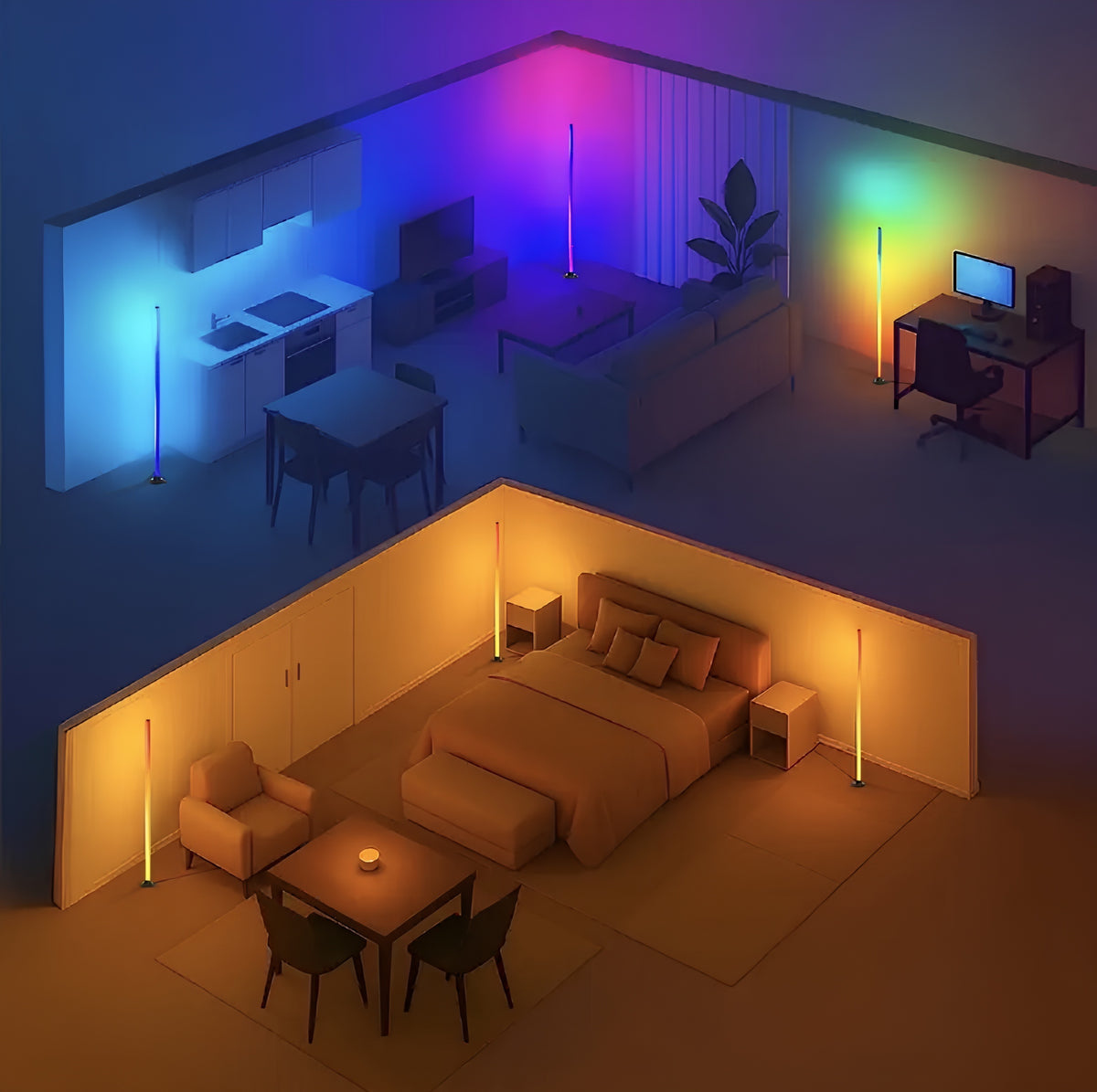 HomeHue Smart RGB Floor Lamp